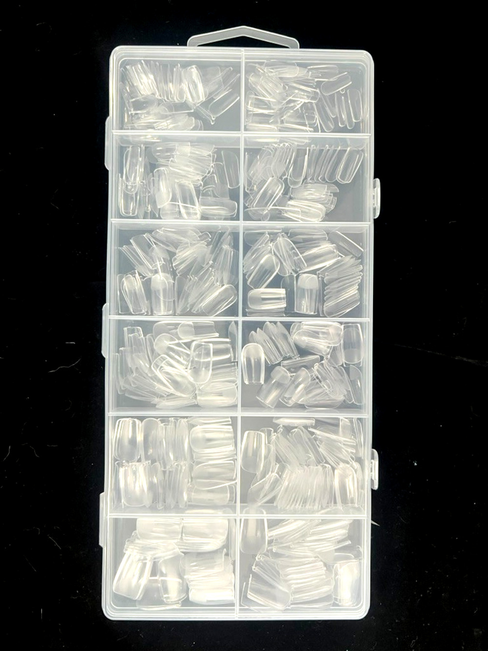 NEW 600 pcs Short Square Soft Gel Nail Tips Clear Full Cover Nails 12 Sizes